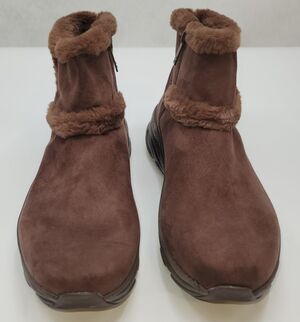 Ryka Devotion Women's Walnut Brown Water Repellent Faux Fur Trim Booties Size 9W